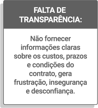 FALTA DE TRANSPARÊNCIA